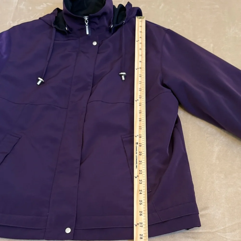 Canvas A Gallery Co.Purple Utility Jacket With Detachable Hood and Lining Size L